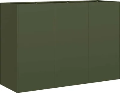 Produktbild von "Winter Sale" Pflanzkübel Olivgrün 120x40x80 cm Kaltgewalzter Stahl - Beete Designermöbel 150129