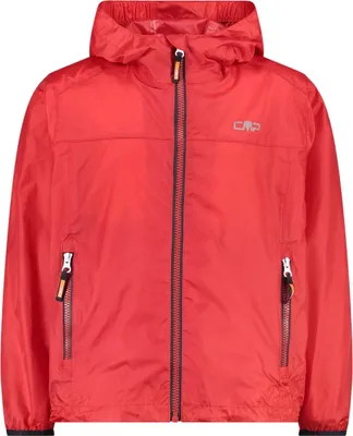 Produktbild von CMP Kinder Regenjacke mit Kapuze und Pack Pocket rot 128