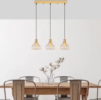 Produktbild von Opviq, Telyildo - 12170, Kronleuchter, Glänzendes Gold, Metall, 70 x 20 x 117 cm