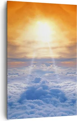 Produktbild von Bild auf Leinwand - Leinwandbild - Einteilig - Himmel Wolken Sonnenstrahlen - 80x120cm - Wand Bild - Wanddeko - Wandbilder - Leinwanddruck - Wanddekoration - Leinwand bilder - Wandbild - PA80x120-0343