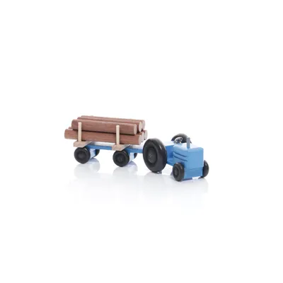 Produktbild von Holzspielzeug Traktor mit Rundholz HxBxT 3,5x7,5x3cm NEU
