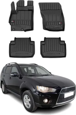 Image de OMAC Tapis de sol en caoutchouc pour Mitsubishi Outlander 2006-2021 Noir Premium