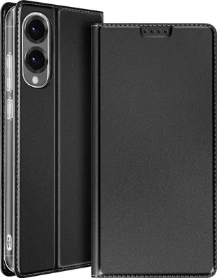 Produktbild von Dux Ducis, Hülle für Samsung Galaxy S25 Edge mit Klappständer für Video, Schwarz