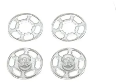 15 Sets unsichtbare Plastik-Druckknöpfe, 7–15 mm, zum Annähen