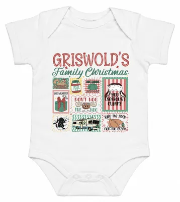 Obrázek produktu pro Griswold Family Christmas, svetr s motivem "Ošklivé vánoční svetry", dětská body, bílá, velikost 3/6 měsíců