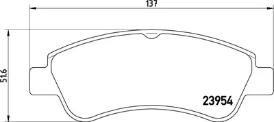 Produktbild von Brembo Bremsbelagsatz, Scheibenbremse Vorderachse P 61 066