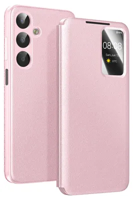Obrázok produktu pre Avizar, puzdro Smart View s priehradkou na karty pre Galaxy A17, ružové