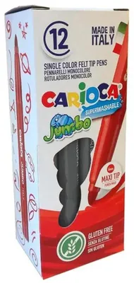 Image de Carioca feutres jumbo maxi tip gris clair - Boîte de 12 pièces