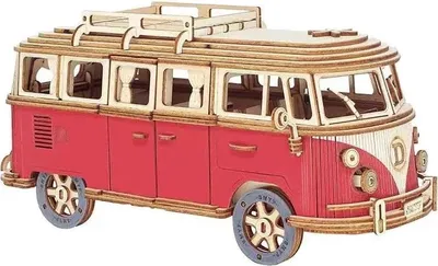 Immagine prodotto di Puzzle 3D in legno dell'auto Volkswagen VW T1