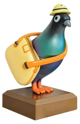 Produktbild von Mini-Brieftaube als Schreibtischdeko, Brieftaubenfigur aus Kunstharz, ideales Geschenk für Kollegen im Homeoffice