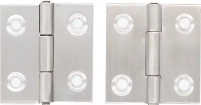 Produktbild von 2x Scharnier Edelstahl Türscharnier 40 x 36 x 1,1 mm Möbelscharnier Schrankschanier Beschlag Set