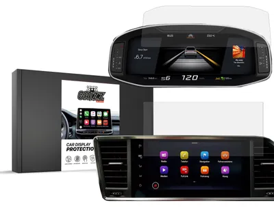 Produktbild von Keramische Autodisplayfolie 2in1 für Cupra Ateca 2w1 9,2" (2020-2025), Grizz Protector