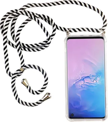 Produktbild von Handykette für Samsung Galaxy S10 - Smartphone Necklace Hülle mit Band - Schnur mit Case zum umhängen in Schwarz