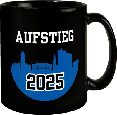 Produktbild von Hamburg Skyline Aufstieg 2025 Tasse für Fußballfans