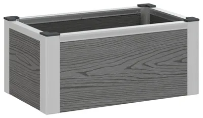 Produktbild von vidaXL Hochbeet Grau 50 x 30 x 22 cm WPC und Aluminium