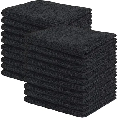 Productafbeelding van Microvezeldoekjes met wafelstructuur, 20 stuks, 20x20 cm, zwart