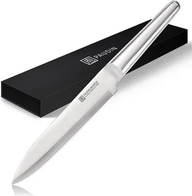 Produktbild von PAUDIN R3 Tranchiermesser 20 cm – Profi Fleischmesser – Deutscher Edelstahl 1.4116 – Hygienisch & einteilig – Rasiermesserscharf – Ergonomischer Griff