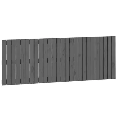 Image de vidaXL Tête de lit murale Gris 166x3x60 cm Pin massif