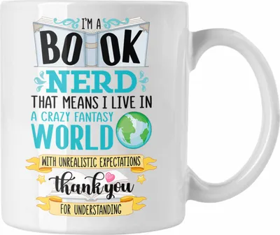 Produktbild von Trendation - Lesen Kaffeetasse Leseratte Geschenkidee Buch Leser Tasse mit Spruch Bücherwurm (Weiß)