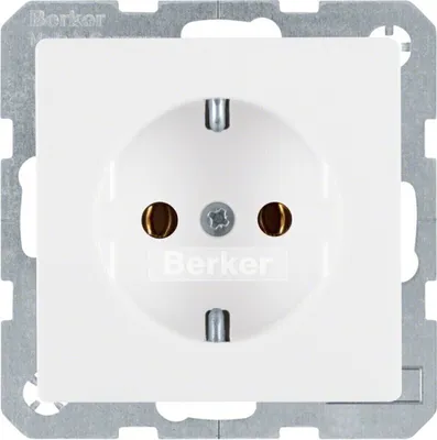 Produktbild von Hager 47436089, Typ F, Weiß, Duroplast, Kunststoff, 250 V, 16 A, 50 - 60