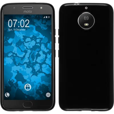Produktbild von PhoneNatic Case kompatibel mit Lenovo Moto G5s - schwarz Silikon Hülle transparent Cover