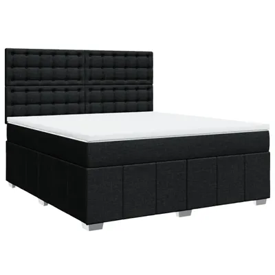 Produktbild von Boxspringbett mit Matratze Schwarz 180x200 cm Stoff