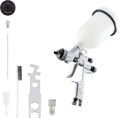Zdjęcie produktu dla Pistolet natryskowy Benbow PK70, zestaw 5-częściowy, HVLP, dysza 1,4 mm w zestawie, zbiornik 600 ml, ciśnienie 3-4 bary