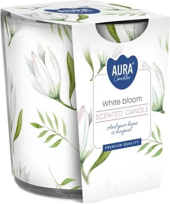 Immagine prodotto di BISPOL Aura 22H WHITE FLOWER candela in vetro profumato