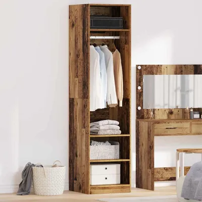 Produktbild von Kleiderschrank mit Regal Altholz 50 x 50 x 200 cm Holzwerkstoff