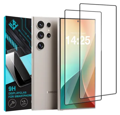 Produktbild von 2x 9H 3D Schutzglas Displayschutzfolie für Samsung Galaxy S24 Ultra Displayglas Fullcover Displayschutz Glas Panzerfolie 3D Schutzglasfolie