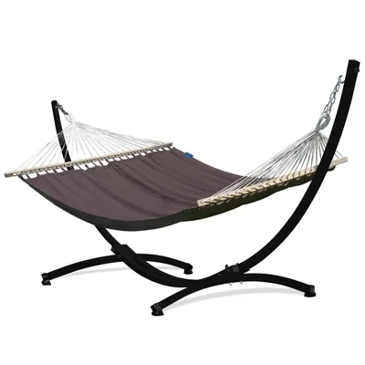 Immagine prodotto di Amaca da esterno Potenza con telaio per 2 persone I Amaca a pali Medelin 100% cotone 215x140, 160kg I Telaio per amaca 220kg, resistente alle intemperie