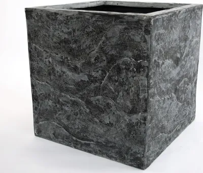 Produktbild von Elegant Einrichten | Pflanzkübel | Fiberglas | quadratisch | Stein-Optik | 70x70x70cm | anthrazit grau.