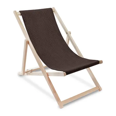Image de Dreamroots Chaise longue pliante en bois, jusqu'à 130 kg, Chaise longue pliante avec dossier inclinable en 3 positions, Lincoln Roasted Cocoa