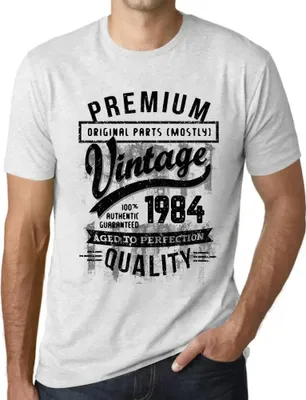 Produktbild von Herren Grafik T-Shirt Originalteile (meist) bis zur Perfektion gealtert 1984 – Original Parts (Mostly) Aged to Perfection 1984 – Geschenk 40.