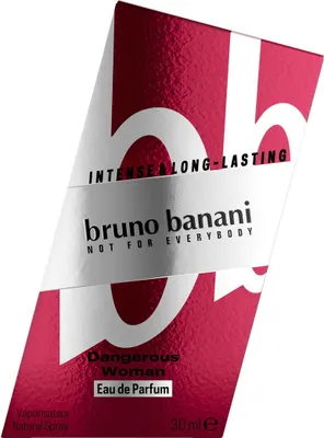 A product box for Bruno Banani Dangerous Woman Eau de Parfum.