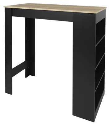 Obrázok produktu pre HowHomely | Stôl – barový stôl – jedálenský stôl – 115 x 50 x 103 cm – čierny – barový stôl