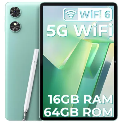 OUKITEL OT6 WiFi Tablets - 8000mAh Akku 12GB+64GB/1TB TF Android 13 Tablet 10.1 Zoll WiFi 6 Tablet BT5.0 Widevine L1/Google Augenschutz, Grün