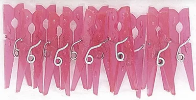 Produktbild von 12 kleine Deko Wäscheklammern Rosa