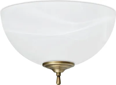 Produktbild von Messing Deckenleuchte Plafoniera zeitloses Design Alabaster Glas H19cm Ø30cm E27 Goldpatina 60W mittlere Räume vielseitig einsetzbar
