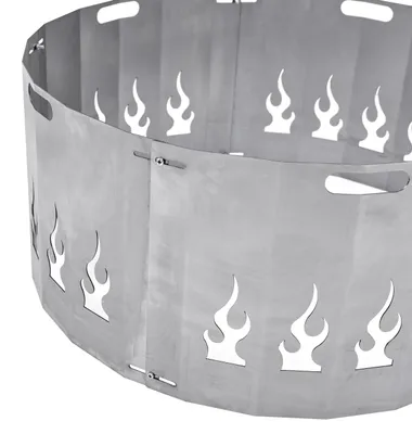 Image de Pare-étincelles pour braseros Ø 60 cm - Favilla "Flamme" en acier avec motif de flammes découpé au laser