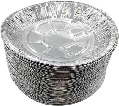 Zdjęcie produktu dla Aluminiowe foremki do ciast 9 cali – 50 sztuk w opakowaniu – jednorazowe foremki do tortów i quiche