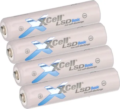 Obrázek produktu pro 4x XCell Micro AAA Akku LSD Basic Ni-Mh 1,2V 800mAh Zásobník s nízkým samovybíjením