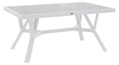 Produktbild von Loungetisch Samvaro 90 x 65 x 140 cm Aluminium Glas Weiß