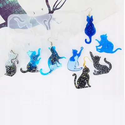 Image de Dekorynka BFS677 Moule silicone chats pendentifs