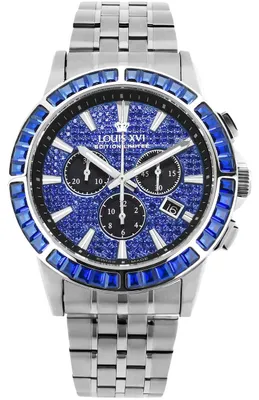 Produktbild von Louis XVI XLXVI1133 Herrenuhr Majesté Iced Out Baguette Chronograph 43mm 5ATM