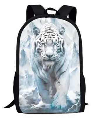 Produktbild von Kinderrucksack leicht für Bücher Laptop Schneelöwe 28x44x13cm Polyester wasserdicht