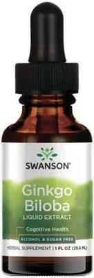Obrázek produktu pro Ginkgo Biloba Liquid Extract 250 mg 1fl oz (29,6 ml) Swanson Health Products