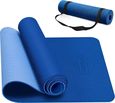 Immagine prodotto di CAMBIVO Tappetino Yoga Antiscivolo 8mm, 183x60cm/183x61cm Tappetino Palestra Spesso in TPE, Yoga Mat Tappeto Pilates Fitness Alta Densit