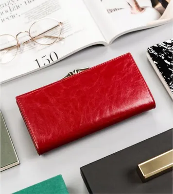 Obrázek produktu pro Peterson dámská kožená peněženka RFID horizontální červená 19x10 cm