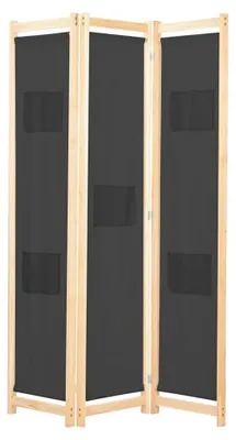 Produktbild von Raumteiler mit 3 grauen Paneelen, Raumteiler für das Wohnzimmer, Paneele 120 x 170 x 4 cm aus Stoff
